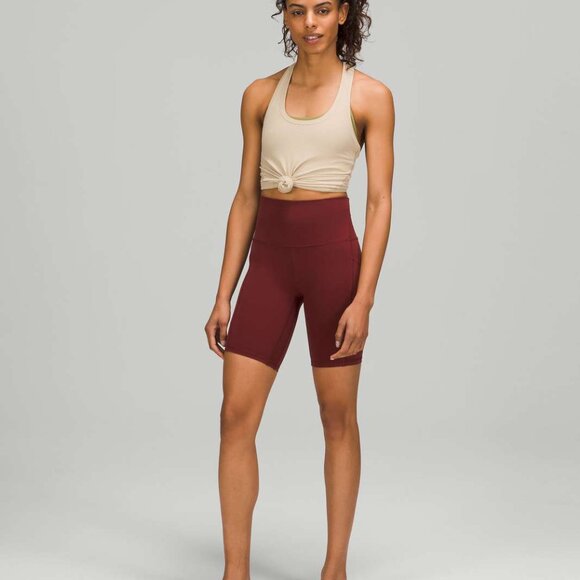 Lululemon Align High-Rise Short with Pockets 8" - Red Merlot - Picture 1 of 4